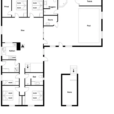 Large 14-person Pool House - 1004 בית נופש